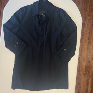 Vintage London Fog Jacket Black Zip Out Liner Trench Coat-Men’s Size Medium